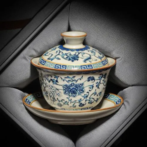 Ru Kiln Porcelain Lidded Bowl